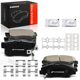 A-Premium full front and rear ceramic brake pad kit shown as a complete set, convenient