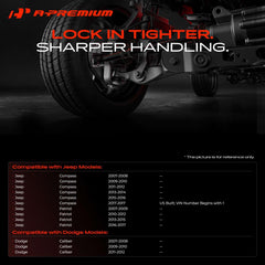 A-Premium outer tie rod ball stud close-up showing hardened stud for precise steering