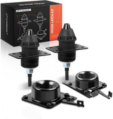 A-Premium hood latch kit front view showing complete four-piece set and fitment