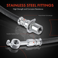 A-Premium hose mounted on truck brake assembly demonstrating direct-fit installation benefit