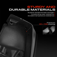A-Premium installed rear right wheel splash guard reducing road spray
