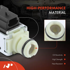 A-Premium solenoid installed under vehicle near trans pan showing direct replacement benefit