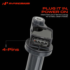 A-Premium kit laid out with six plugs and coils, makes part-count verification easy