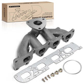 A-Premium exhaust manifold front view showing fitment and durable construction benefit