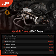 A-Premium MAP sensor electrical connector close-up for reliable plug-in connection