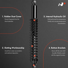 A-Premium shocks mounted on truck rear illustrating restored ride height control