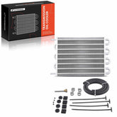 A-Premium front view of aluminium 8-pass cooler showing compact profile and cooling efficiency