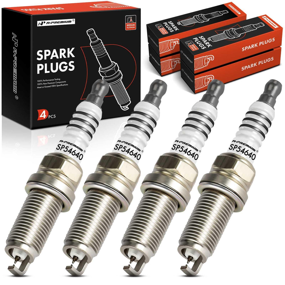 A-Premium front packaging showing four iridium platinum spark plugs and product benefit