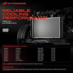 A-Premium radiator core close-up showing fin detail for improved cooling
