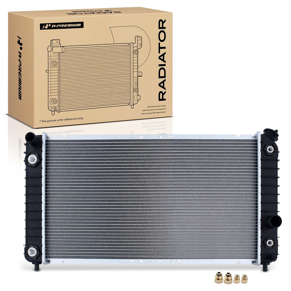 A-Premium radiator front view showing full assembly and easy replacement benefit