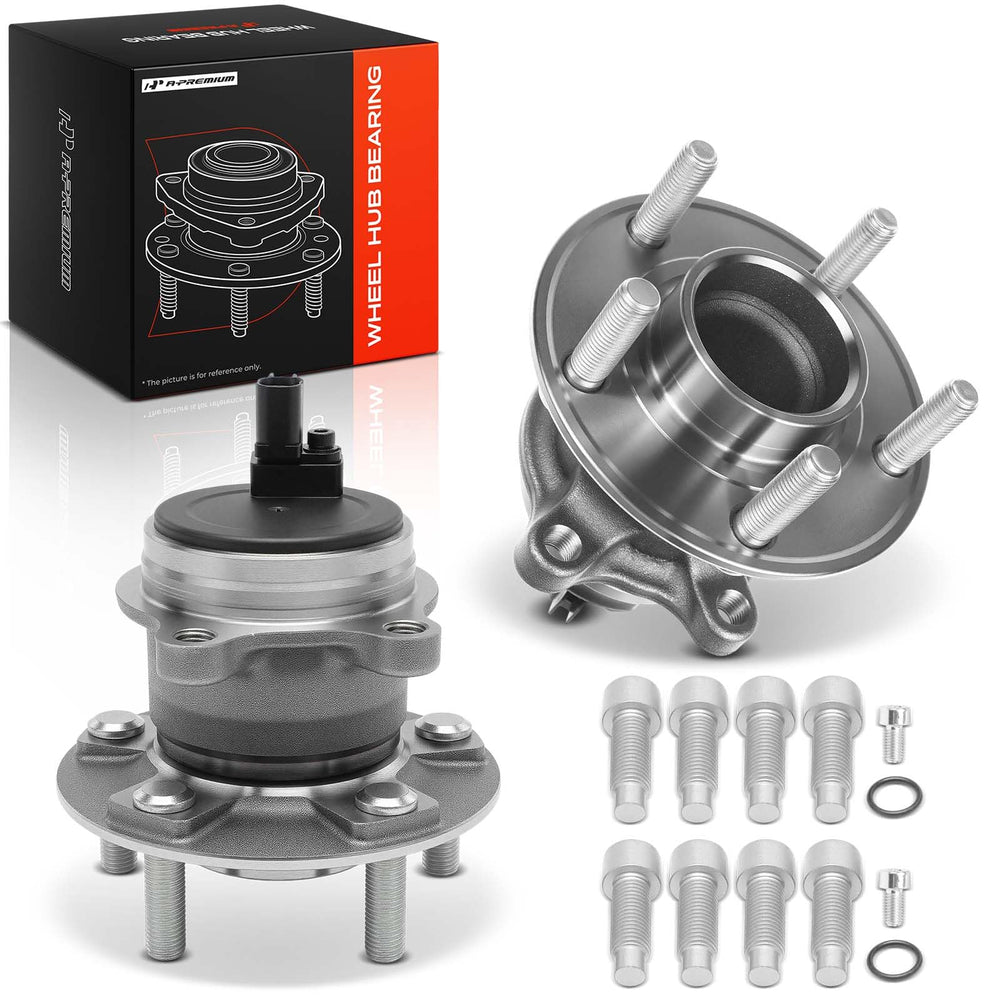 A-Premium front view of rear hub assembly showing overall fit and sturdy construction
