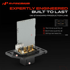 A-Premium resistor mounting holes detail demonstrating secure bolt-in installation
