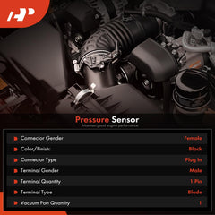 A-Premium sensor installed under hood showing correct engine placement