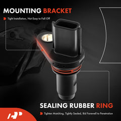 A-Premium side profile of sensor illustrating bolt flange and mounting alignment