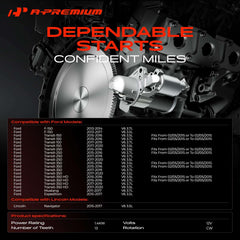 A-Premium starter side profile illustrating compact design and durability