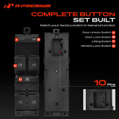 A-Premium close-up of switch buttons highlighting tactile feel and durable construction