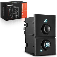 A-Premium switch front view showing button faces and blue indicator for easy use