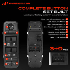 A-Premium switch illuminated green backlight for easy night-time use