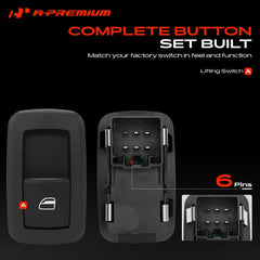 A-Premium switch lit with green backlight for easy night-time use