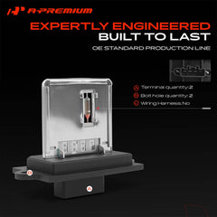 A-Premium terminal pins detail highlighting four male pins for reliable contact