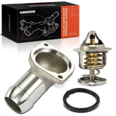 A-Premium thermostat housing front view showing durable aluminum body for long life