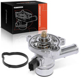 A-Premium thermostat housing front view showing solid aluminum construction and improved fit
