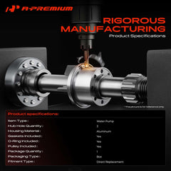 A-Premium water pump impeller close-up showing durable steel impeller benefit