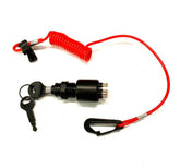 A.A ignition key switch front view showing keyed control and durability benefits