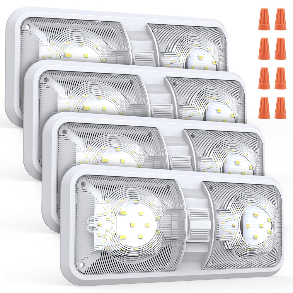 Aaleds front view of dome fixture showing compact ceiling fit and bright benefit
