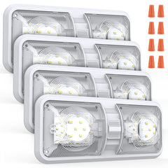 Aaleds front view of dome fixture showing compact ceiling fit and bright benefit