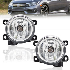 AANAN fog light front assembly showing mounting points and clear lens for accurate fit