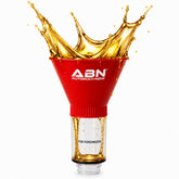 ABN front view funnel showing shape and spill-reduction benefit