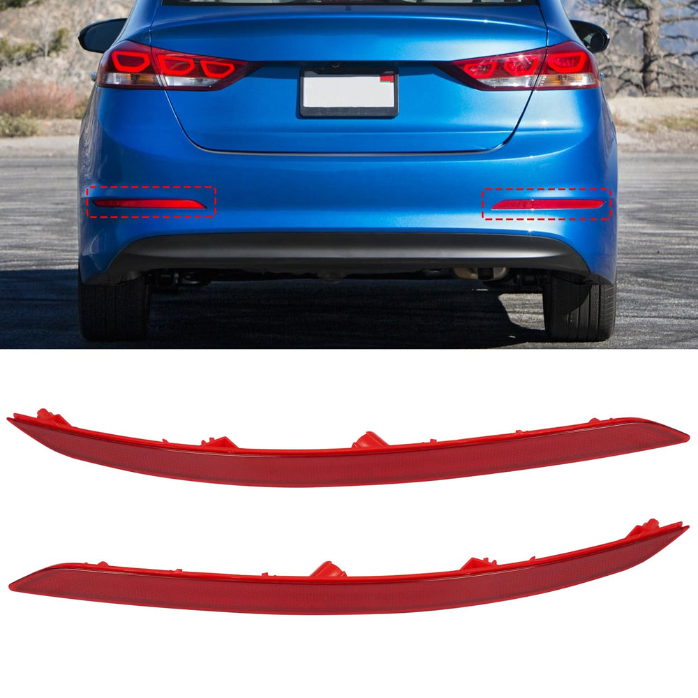 Abodvu front view of both Elantra rear reflectors showing exact fit