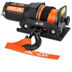 AC-DK front view of winch showing compact body and control benefits