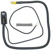 ACDelco battery negative cable front connection showing secure cast lead terminal and reliable contact