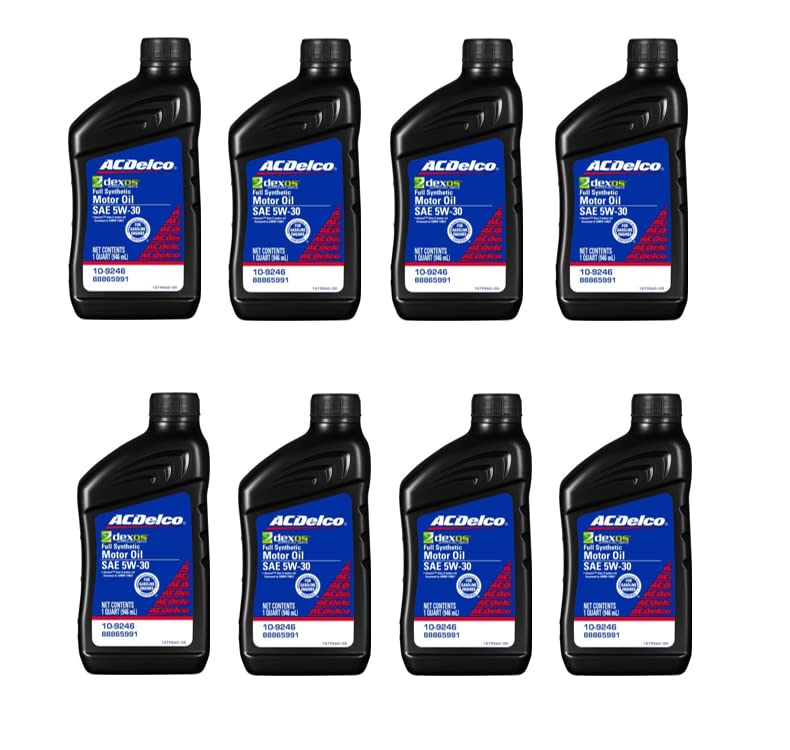ACDelco 8-pack front packaging showing 1-quart bottles and specification