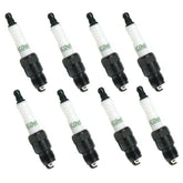 ACDelco front pack view showing eight spark plugs and clear labeling for easy identification