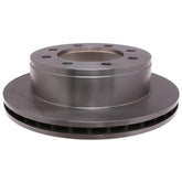 ACDelco rear rotor front view showing mounting holes and balanced design, improves fit
