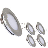 acegoo front profile recessed puck light showing clean ceiling finish and bright output