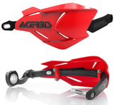 Acerbis front view of red-black hand guard showing race styling and protection
