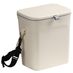 ACIOOCO front view of leakproof car trash can showing compact benefit