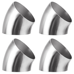 Acrux7 front view of polished 2.5-inch 45° elbow showing clean finish and fit