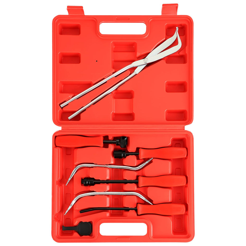 Acymner front view of open case showing organized tools for quick access