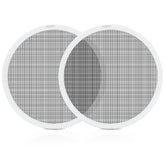 Adabuing front view vent screen showing clean white frame and snug fit benefit