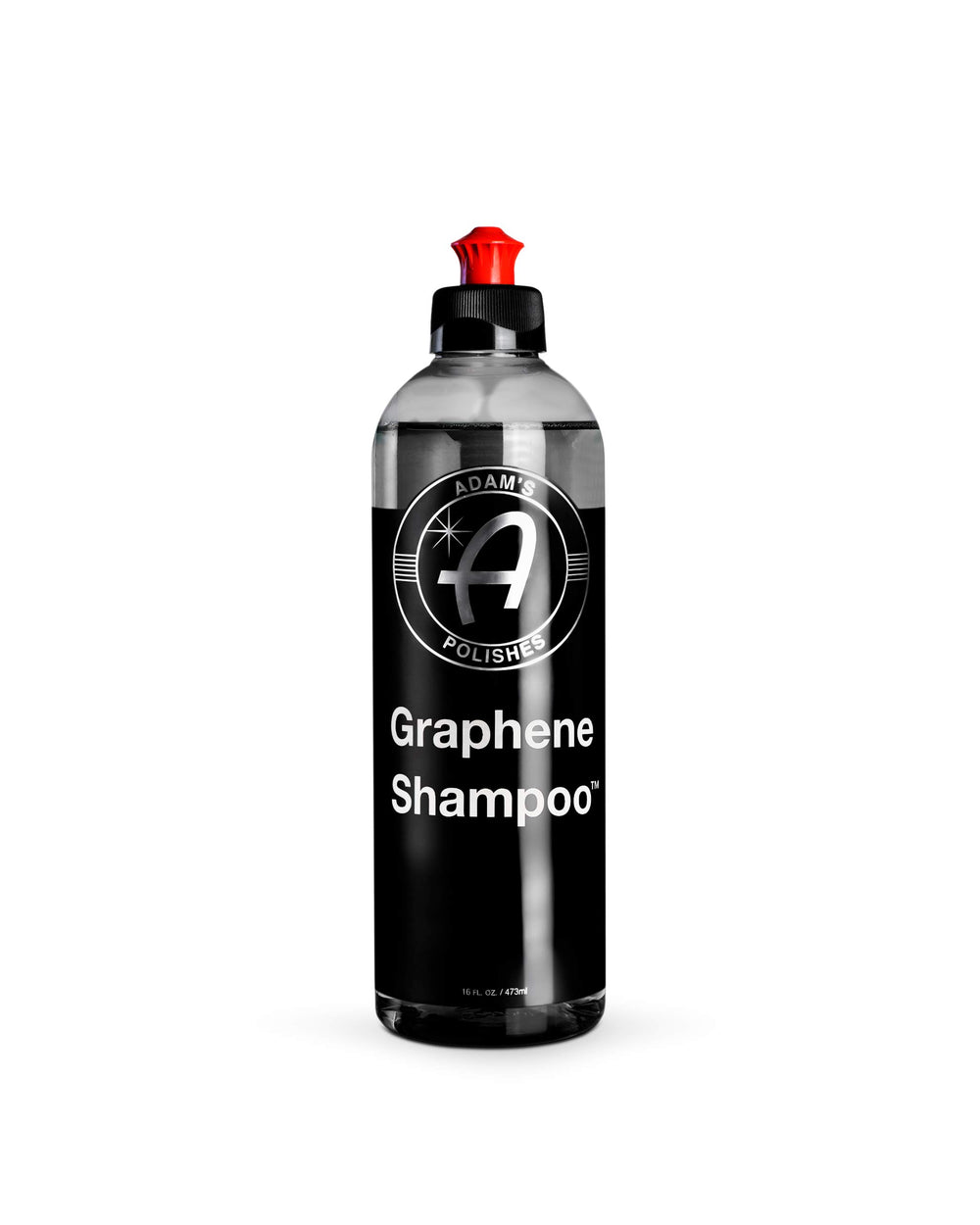 Adam's Polishes front label of Graphene Shampoo showing product name and benefits