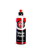 Adam's Mega Foam front label showing product name and size, clear branding benefit