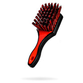Adam's Polishes tire brush front view showing ergonomic grip and build benefit