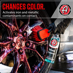 Adam's Polishes being agitated with wheel brush to lift brake dust