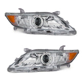 ADCARLIGHTS front assembly for 2010-2011 Camry showing chrome housing and clear lens, improved visibility