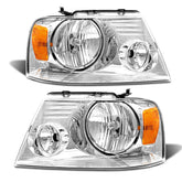 ADCARLIGHTS front assembly showing clear lens and chrome housing for factory look